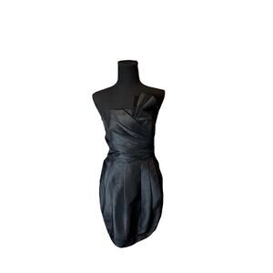 YB Black Strapless Mini Dress | Party, Cocktail, Wedding Guest | Size M C439